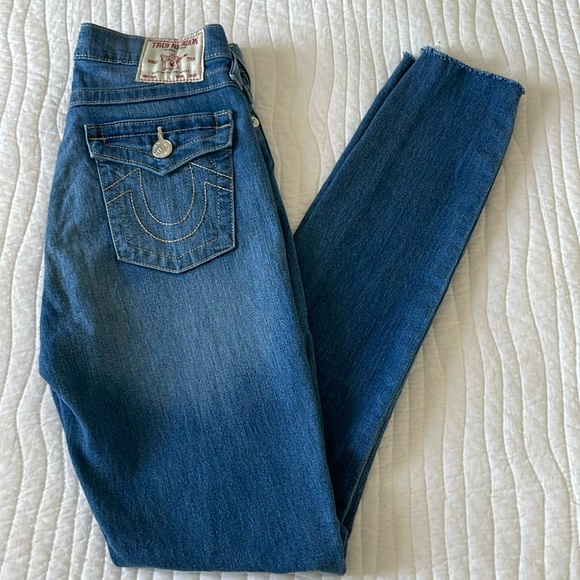 True Religion Halle Super Skinny Highrise Jean size 27 - Picture 1 of 6